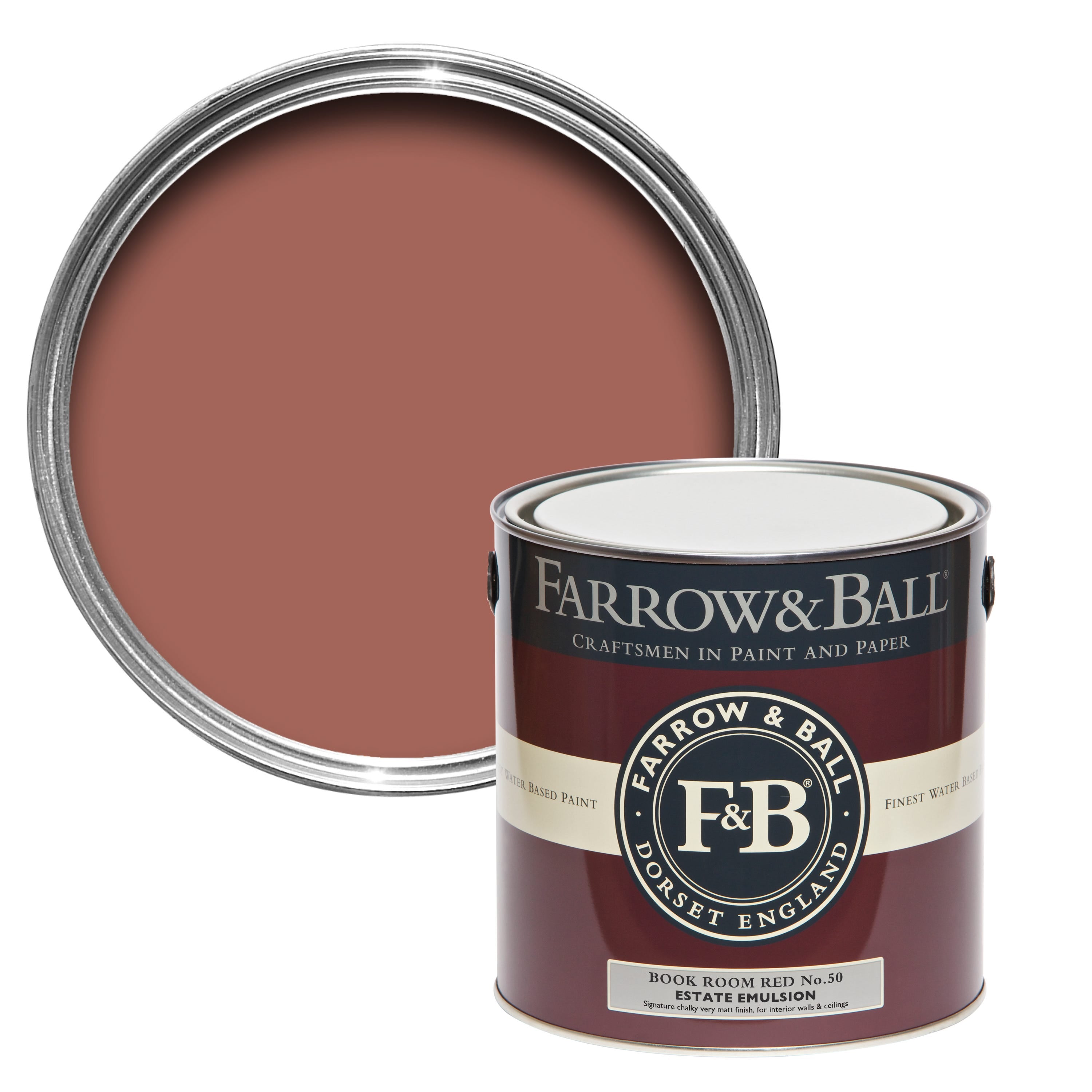 Farrow and Ball's Book Room Red No.50