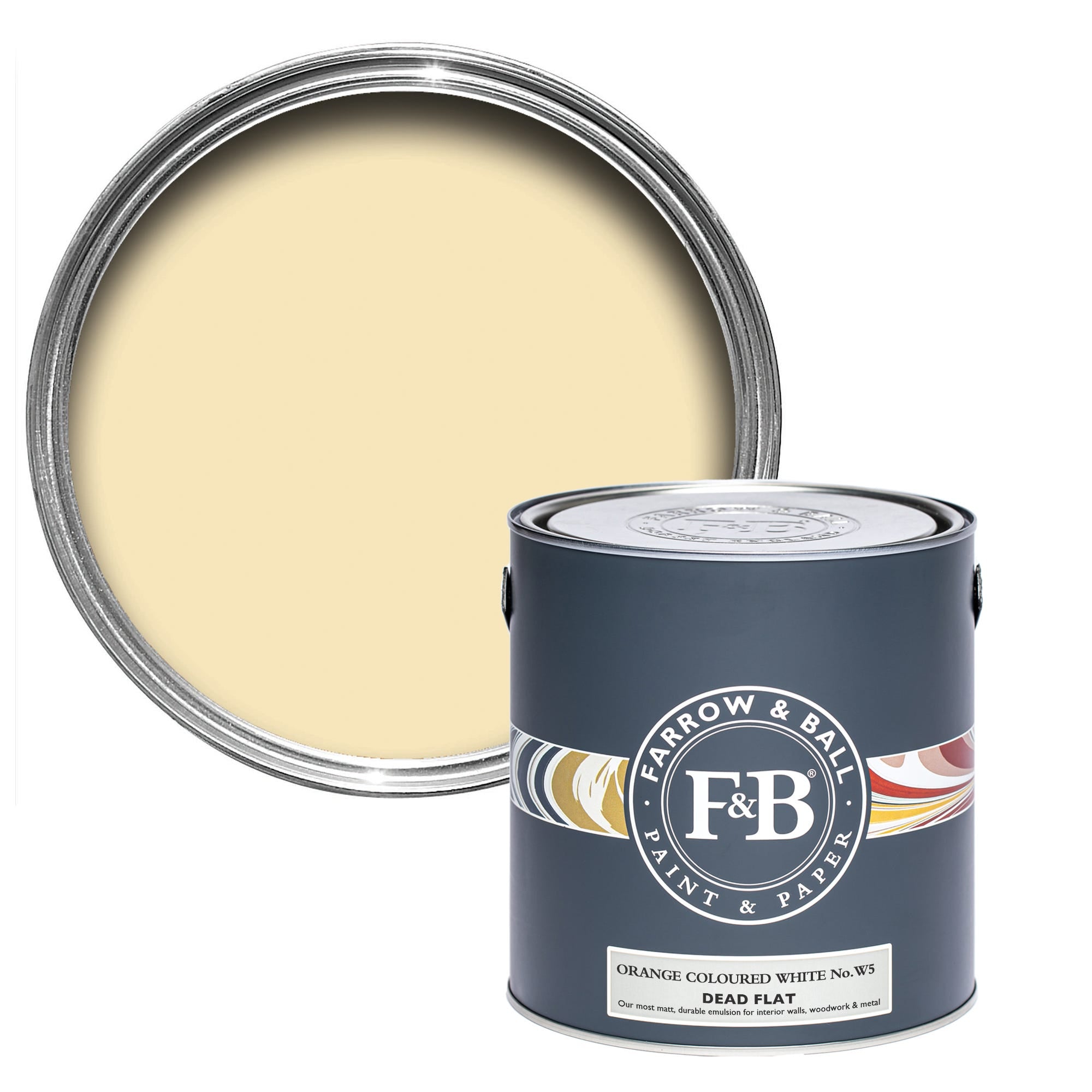 Farrow and Ball's Orange coloured White No.W5