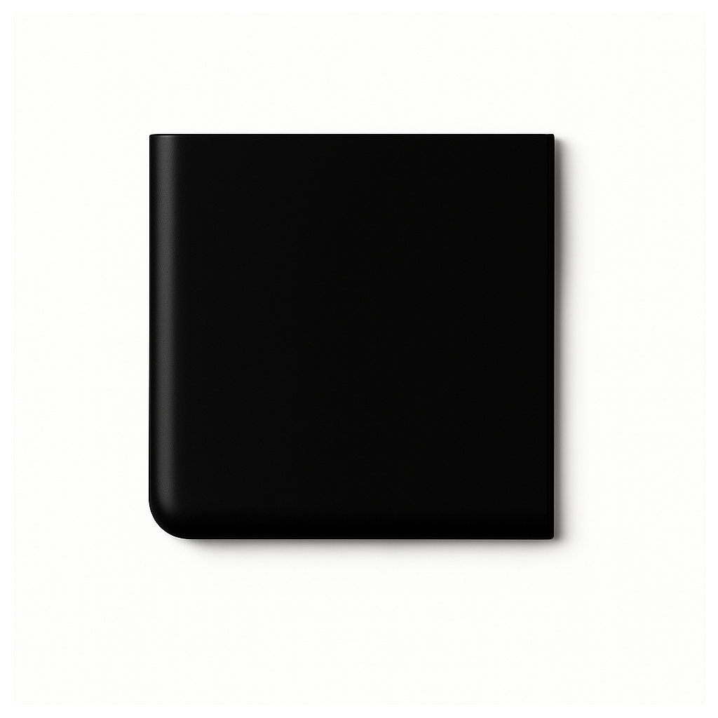 Square REX Tiles (Two Rounded Edges) in Black