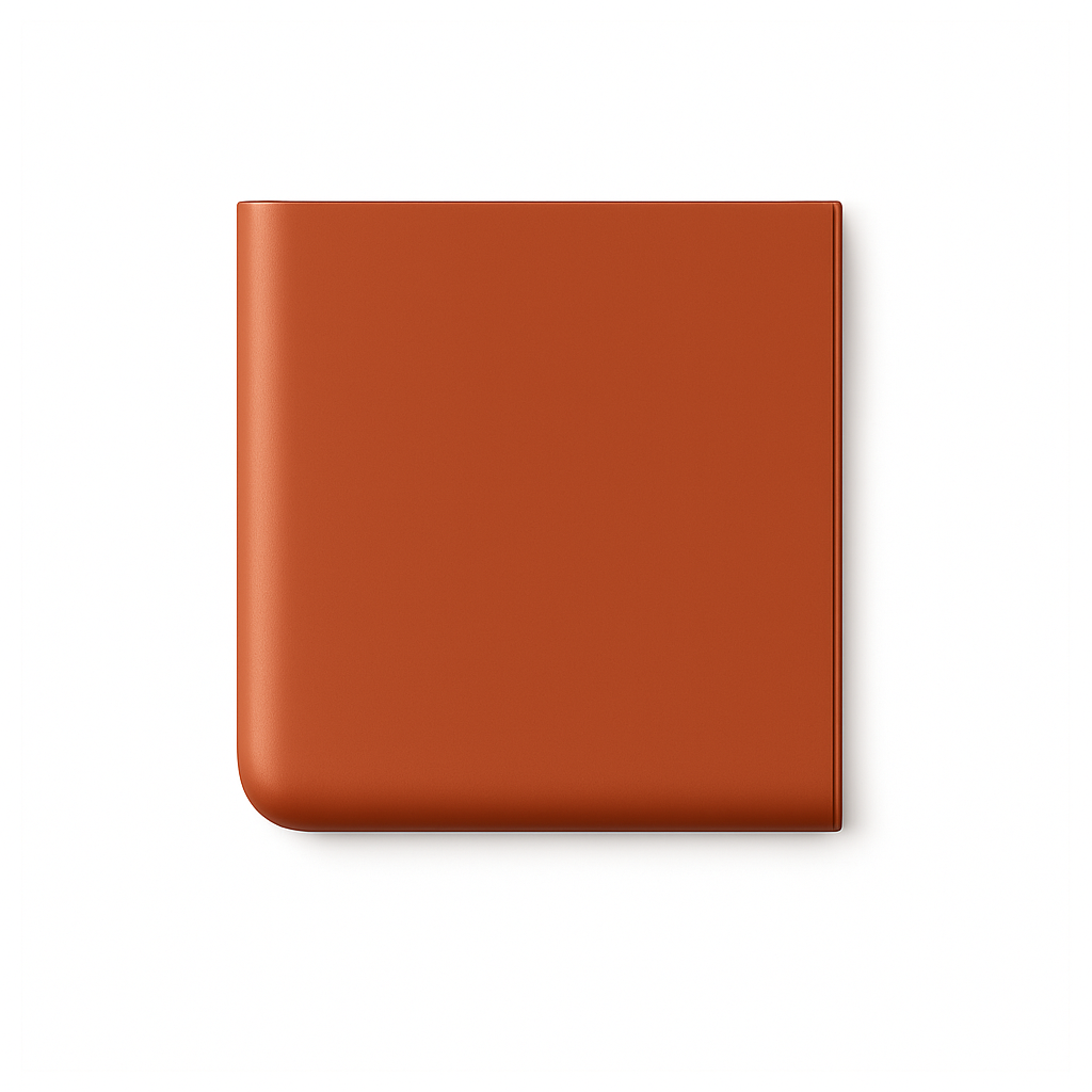 Square REX Tiles (Two Rounded Edges) in Red