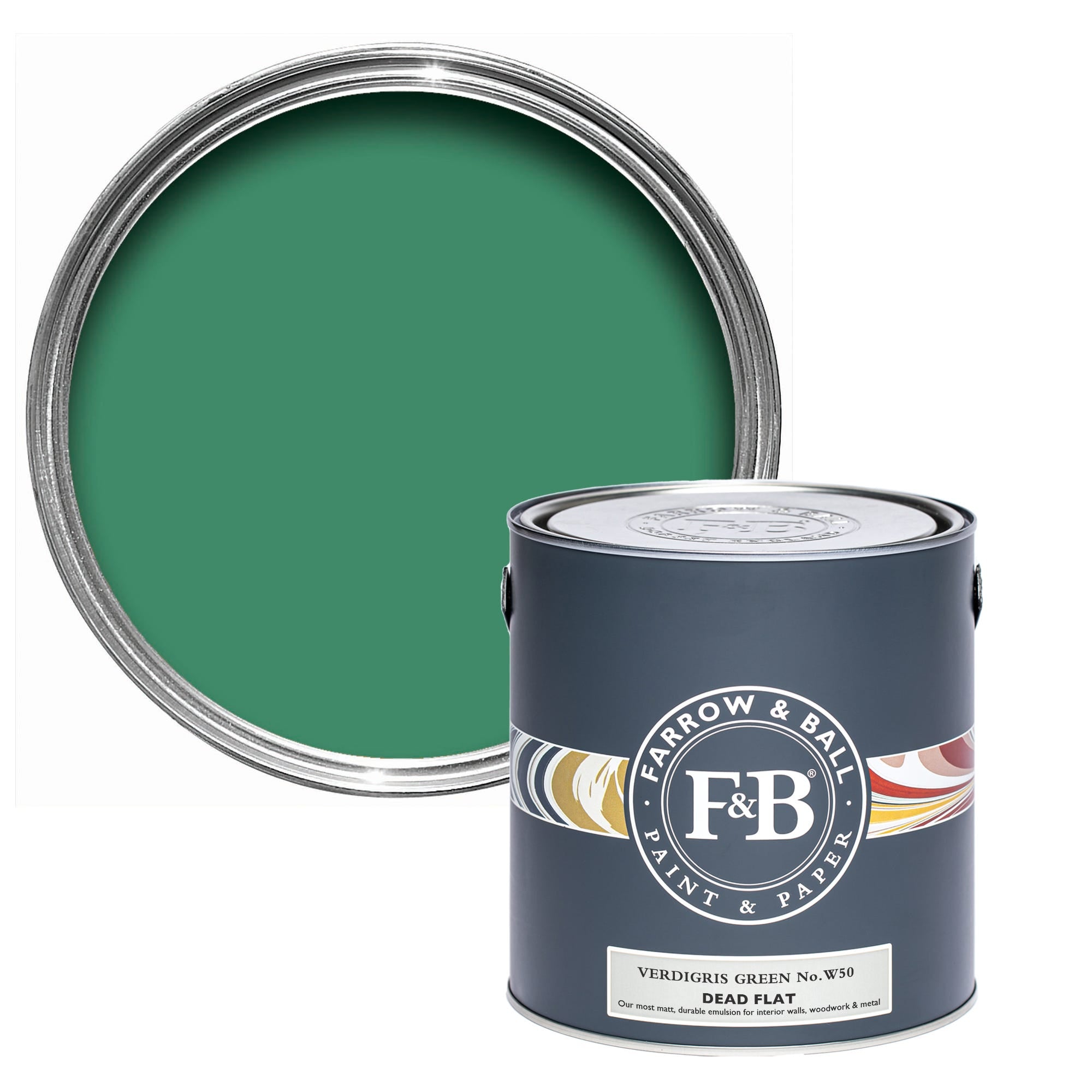 Farrow and Ball's Verdigris Green No.W50