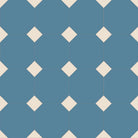 Classic Victorian-style floor tile pattern featuring blue octagons with small, alternating white square inserts at each corner, forming a traditional octagon-and-dot design. 