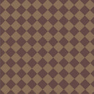 Victorian chequerboard tile design featuring Chocolate Brown and Coffee squares in a diamond layout, each tile measuring 50 mm.  