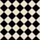 Victorian chequerboard tile design in classic black and white.  