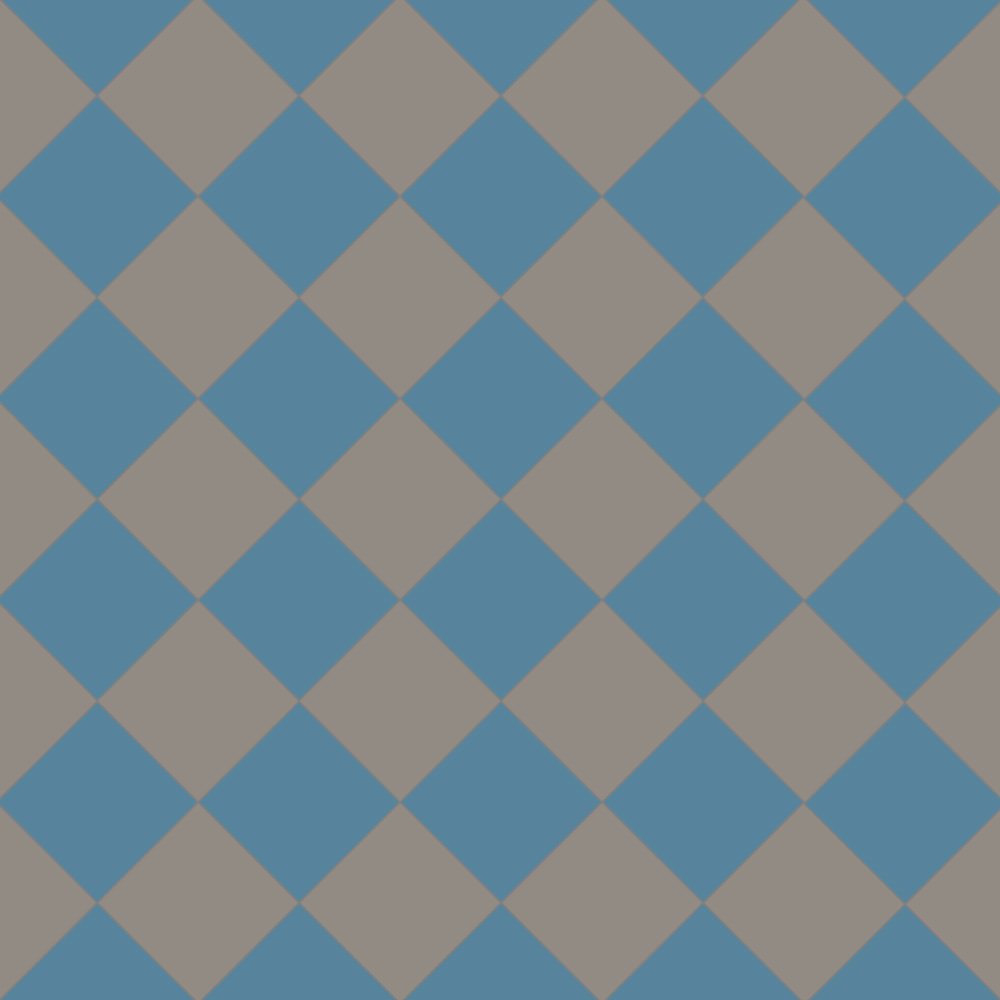 Victorian chequerboard tile design in classic blue and grey.  