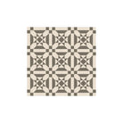 Geometric tile pattern with anthracite squares, vanilla-beige triangles, and diamond shapes arranged in a symmetrical, heritage-inspired layout.   