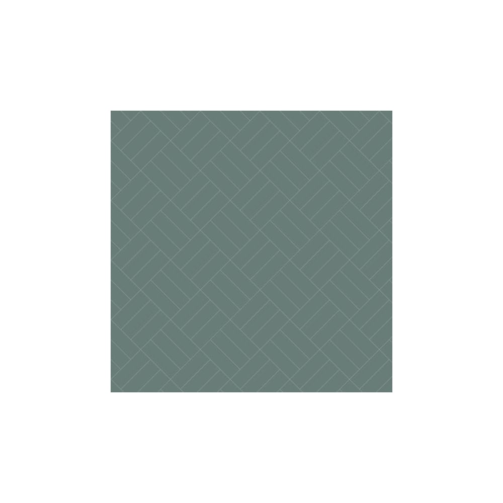 Herringbone tile pattern in dark green with interlocking rectangular shapes creating a subtle, textured design. 