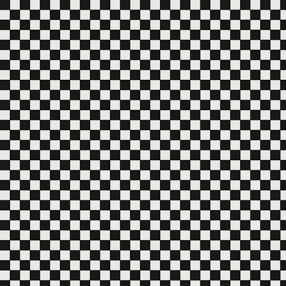 A classic Victorian chequerboard pattern in black and white, crafted from 35mm square tiles. 