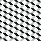Victorian geometric tile design with interlocking grey and anthracite diamonds creating a three-dimensional lattice effect.  