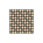 Victorian chequerboard tile design in brown, green and ivory, made up of 70mm square tiles.  