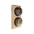 Switch to Wood's Dolly Light Switch Fluted Dome - 2 Gang Vertical Antique Brass in Unfinished Oak