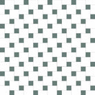 Geometric pattern of alternating super white and dark green squares arranged in a staggered grid, creating a bold, modern optical effect.  