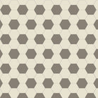 Victorian hexagonal tile pattern with alternating grey and ivory-white tiles in a honeycomb design.  