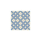 Geometric pattern featuring interlocking diamond shapes arranged in a symmetrical lattice design.  