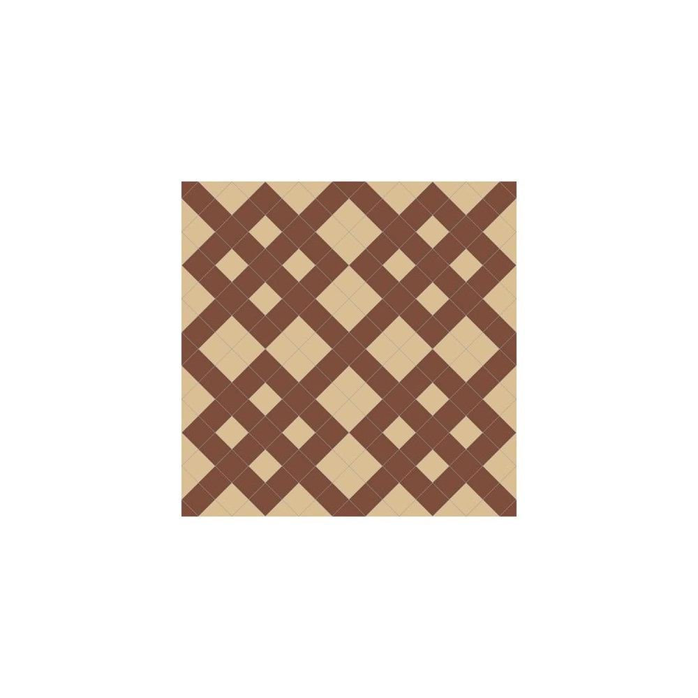 Geometric pattern featuring interlocking diamond shapes arranged in a symmetrical lattice design.  
