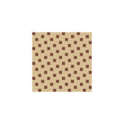Geometric pattern of alternating cognac and red squares arranged in a staggered grid, creating a bold, modern optical effect.  