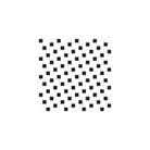 Geometric pattern of alternating super white and black squares arranged in a staggered grid, creating a bold, modern optical effect.  