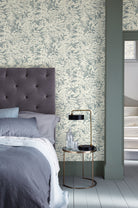 Little Greene's Fern Wallpaper in Sage Blue
