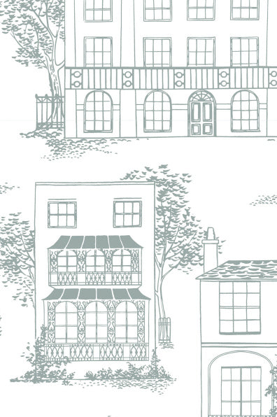 Little Greene's Hampstead Wallpaper in Glass
