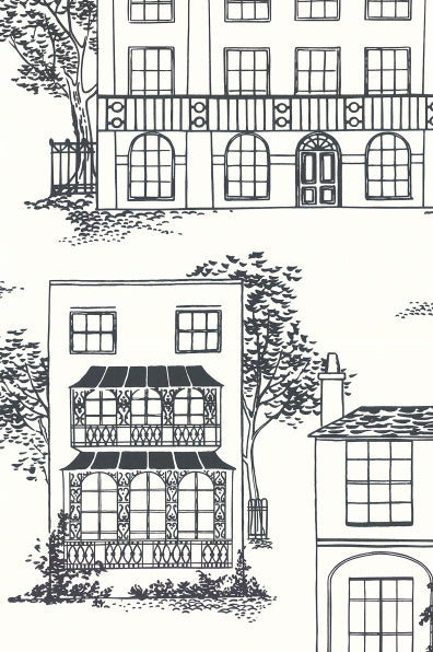 Little Greene's Hampstead Wallpaper in Ink