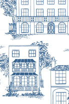 Little Greene's Hampstead Wallpaper in Mid Blue