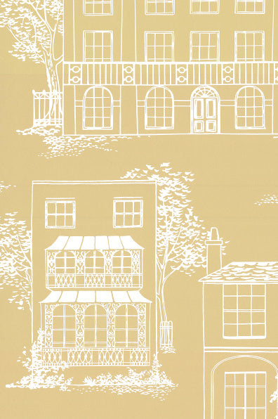 Little Greene's Hampstead Wallpaper in Yellow Apple