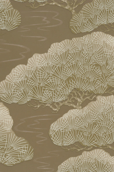 Little Greene's Pines Wallpaper in Golden Pine
