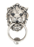 From The Anvil's Antique Pewter Lion Head Door Knocker