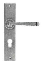 From The Anvil's Pewter Patina Large Avon Lever Euro Lock Set