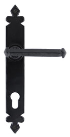 From The Anvil's Black Tudor Lever Espag. Lock Set