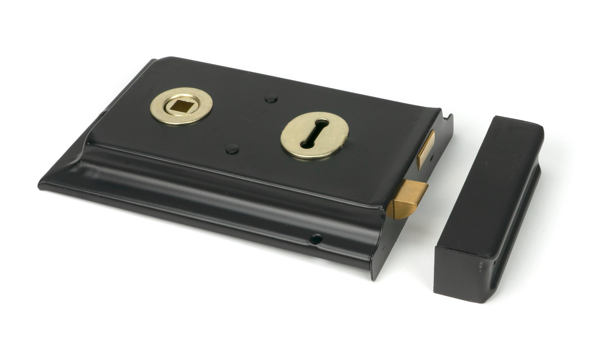 From The Anvil's Black Rim Lock & Cast Iron Cover