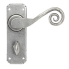From The Anvil's Pewter Patina Monkeytail Lever Bathroom Set