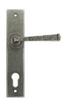 From The Anvil's Pewter Patina Avon Lever Espag. Lock Set