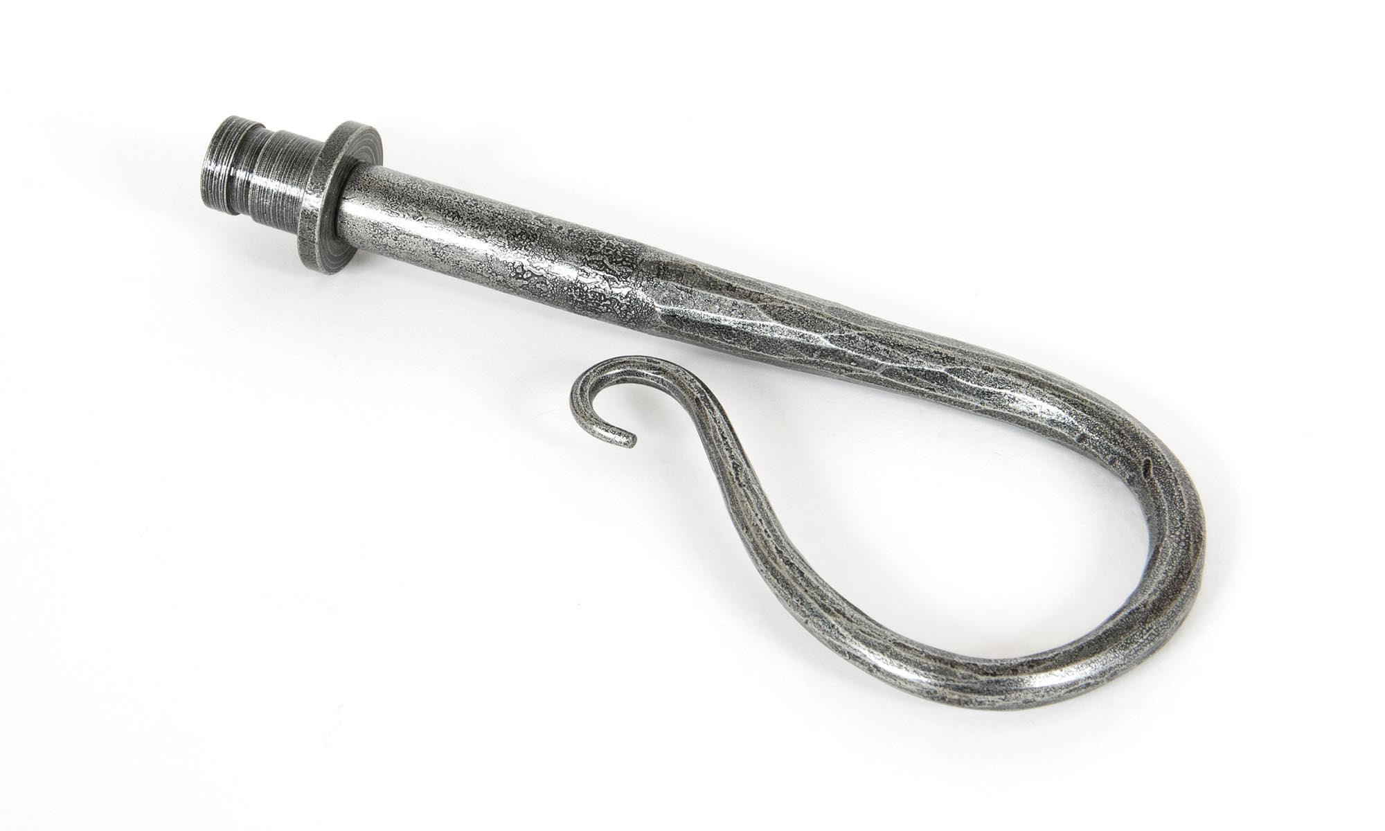 From The Anvil's Pewter Patina Shepherds Crook Curtain Finial (pair)