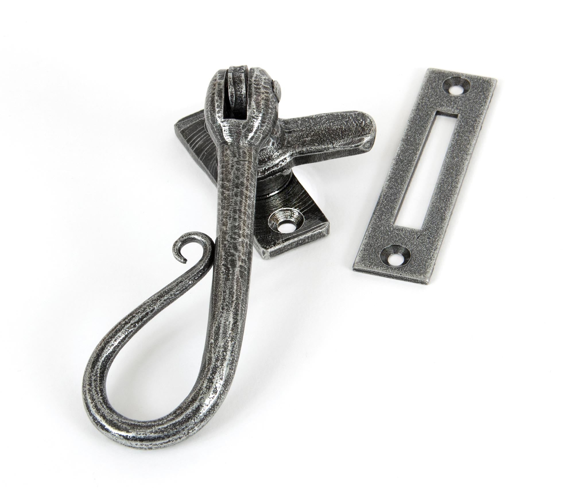 From The Anvil's Pewter Patina Shepherds Crook Fastener