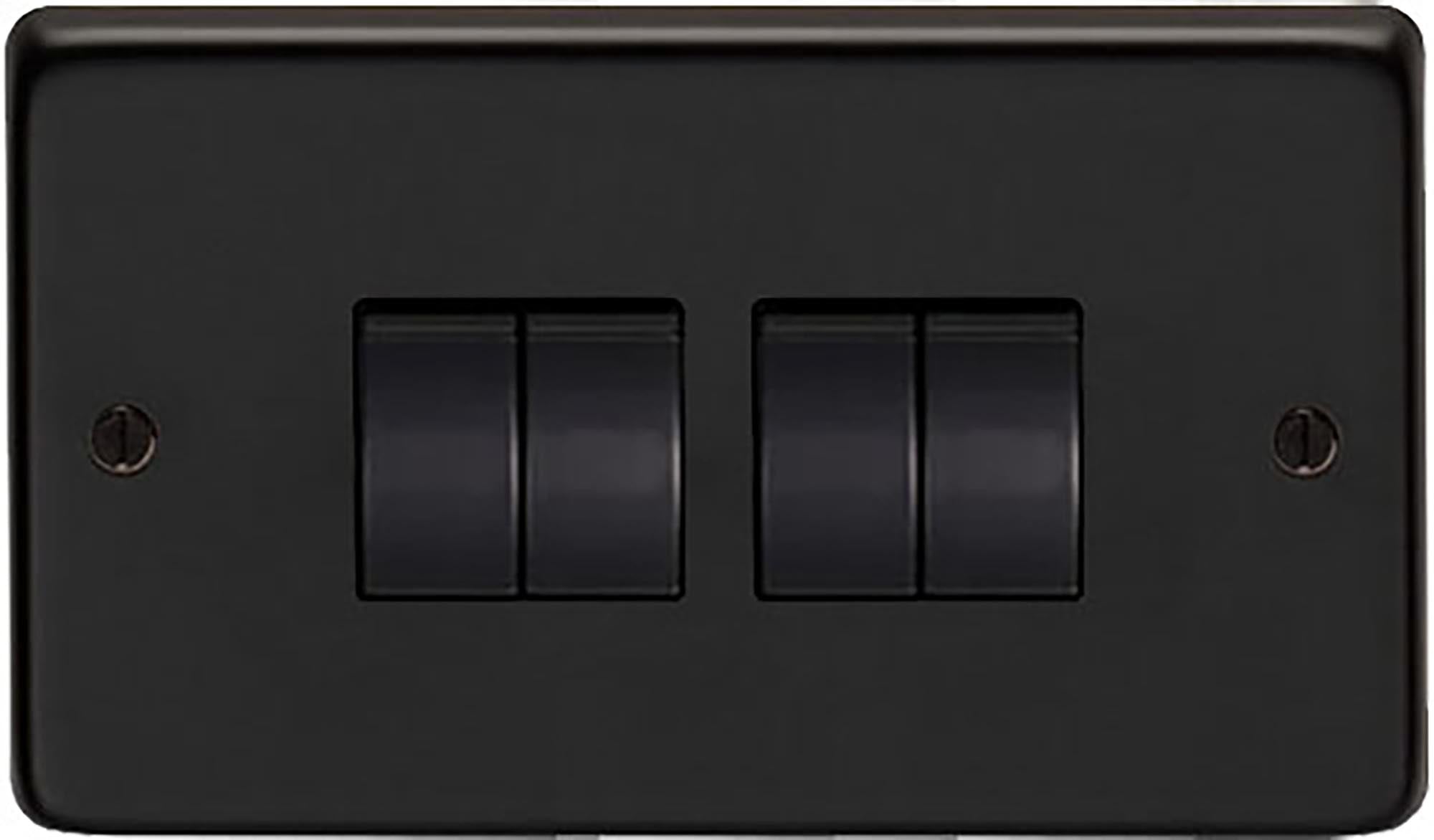 From The Anvil's Matt Black 10 Amp Switched Socket