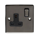 From The Anvil's Black Nickel 13 Amp Switched Socket