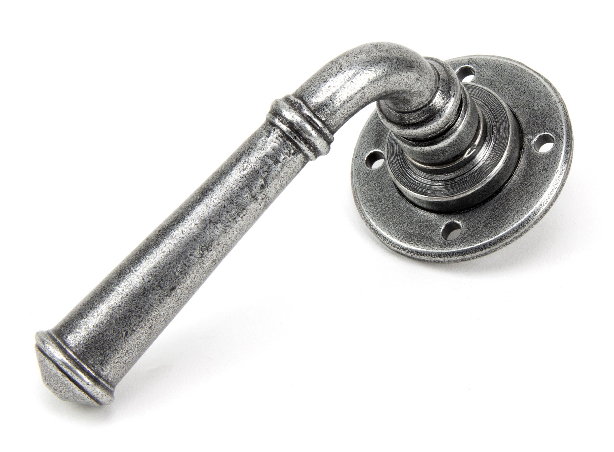 From The Anvil's Pewter Patina Regency Lever on Rose Set