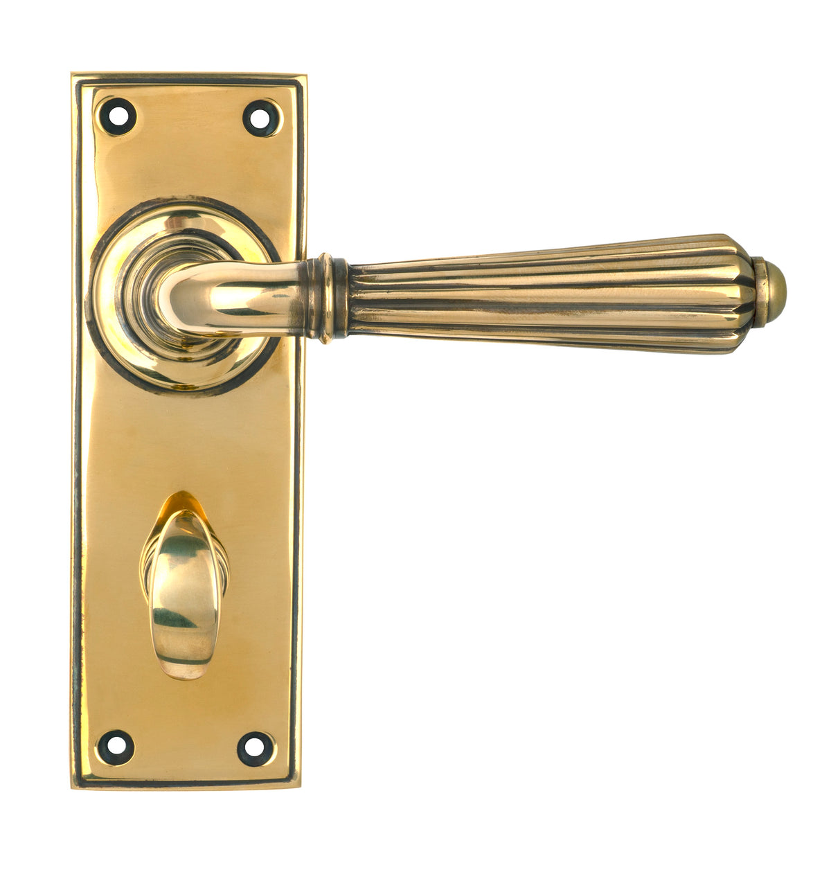 From The Anvil's Aged Brass Hinton Lever Bathroom Set