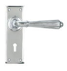 From The Anvil's Polished Chrome Hinton Lever Lock Set