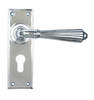 From The Anvil's Polished Chrome Hinton Lever Euro Lock Set