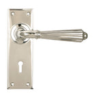 From The Anvil's Polished Nickel Hinton Lever Lock Set