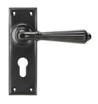 From The Anvil's Aged Bronze Hinton Lever Euro Lock Set
