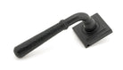From The Anvil's Matt Black Hammered Newbury Lever on Rose Set (Sprung)