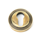 From The Anvil's Aged Brass Round Euro Escutcheon