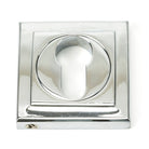 From The Anvil's Polished Chrome Round Euro Escutcheon