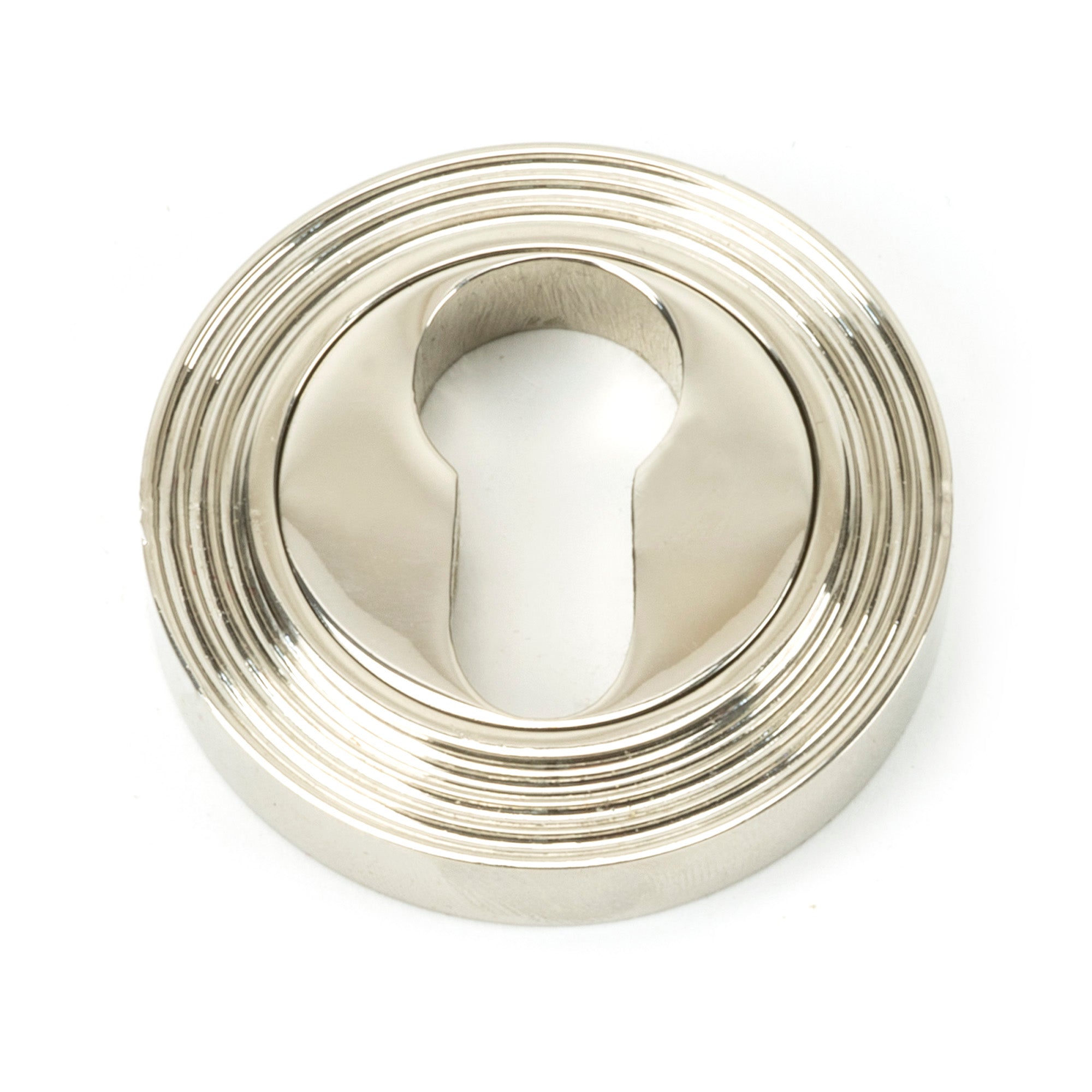 From The Anvil's Polished Nickel Round Euro Escutcheon