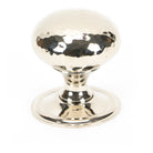 From The Anvil's Polished Nickel Hammered Mushroom Cabinet Knob