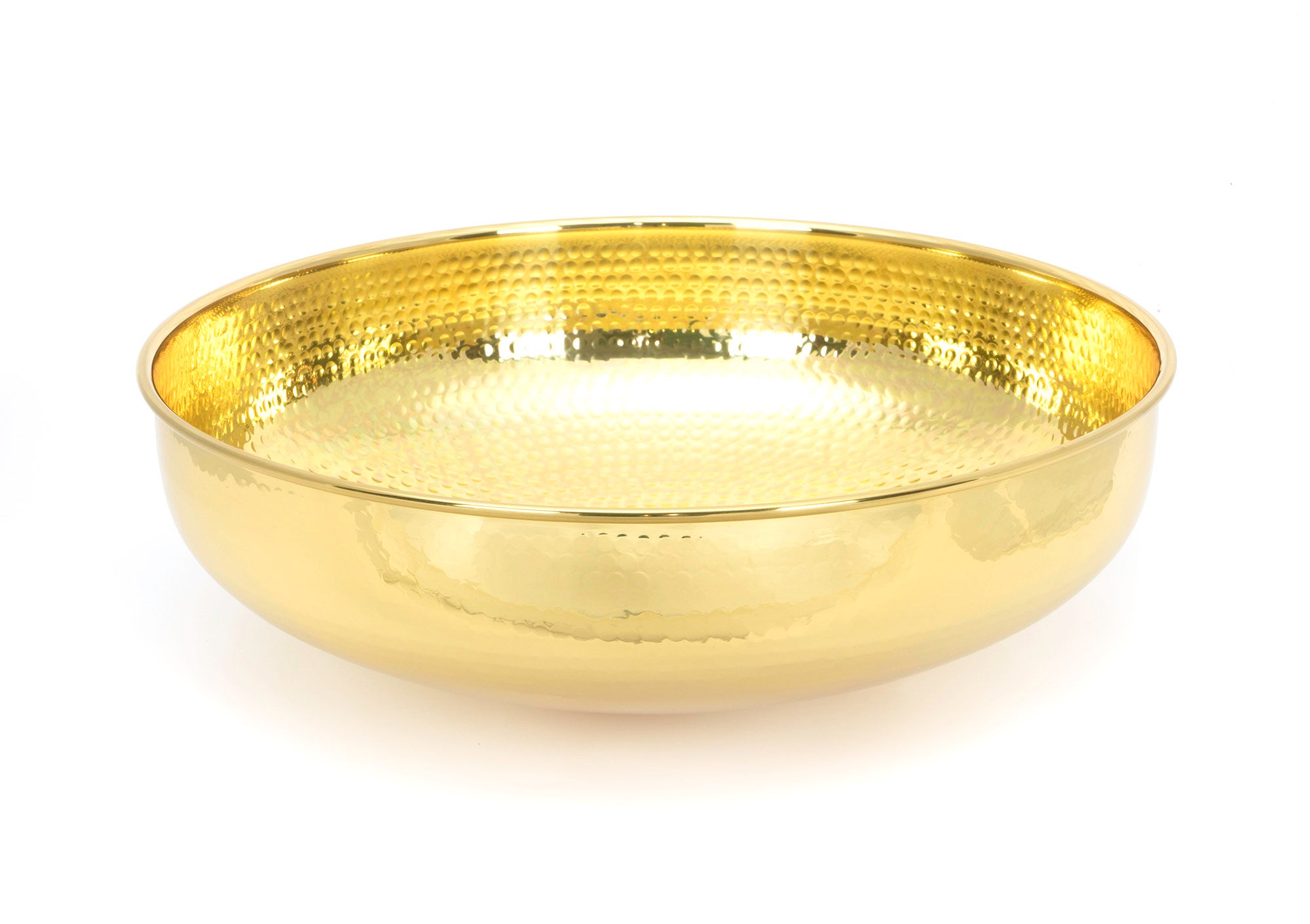 From The Anvil's Hammered Brass Round Sink
