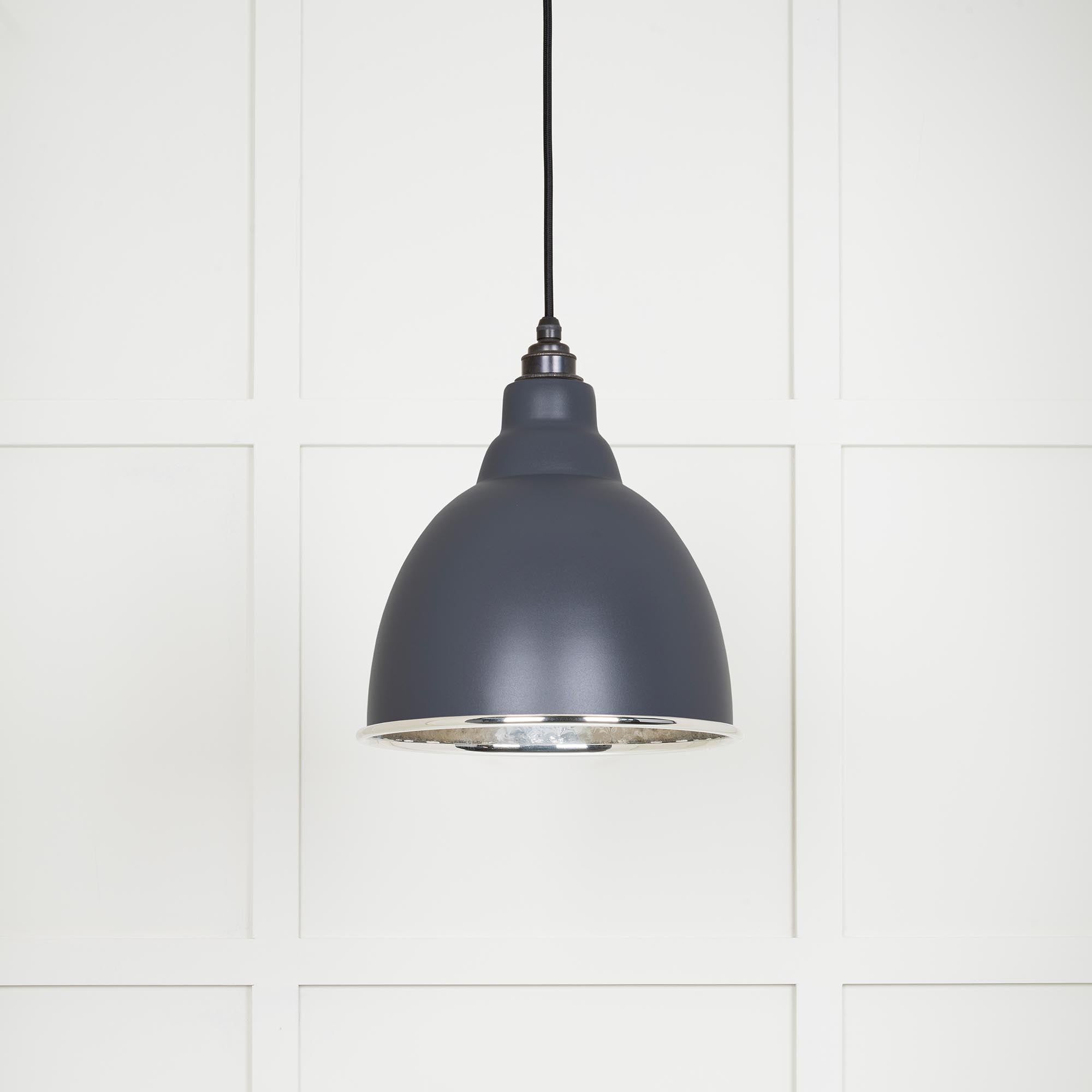 From The Anvil's Hammered Nickel Hammered Nickel Brindley Pendant